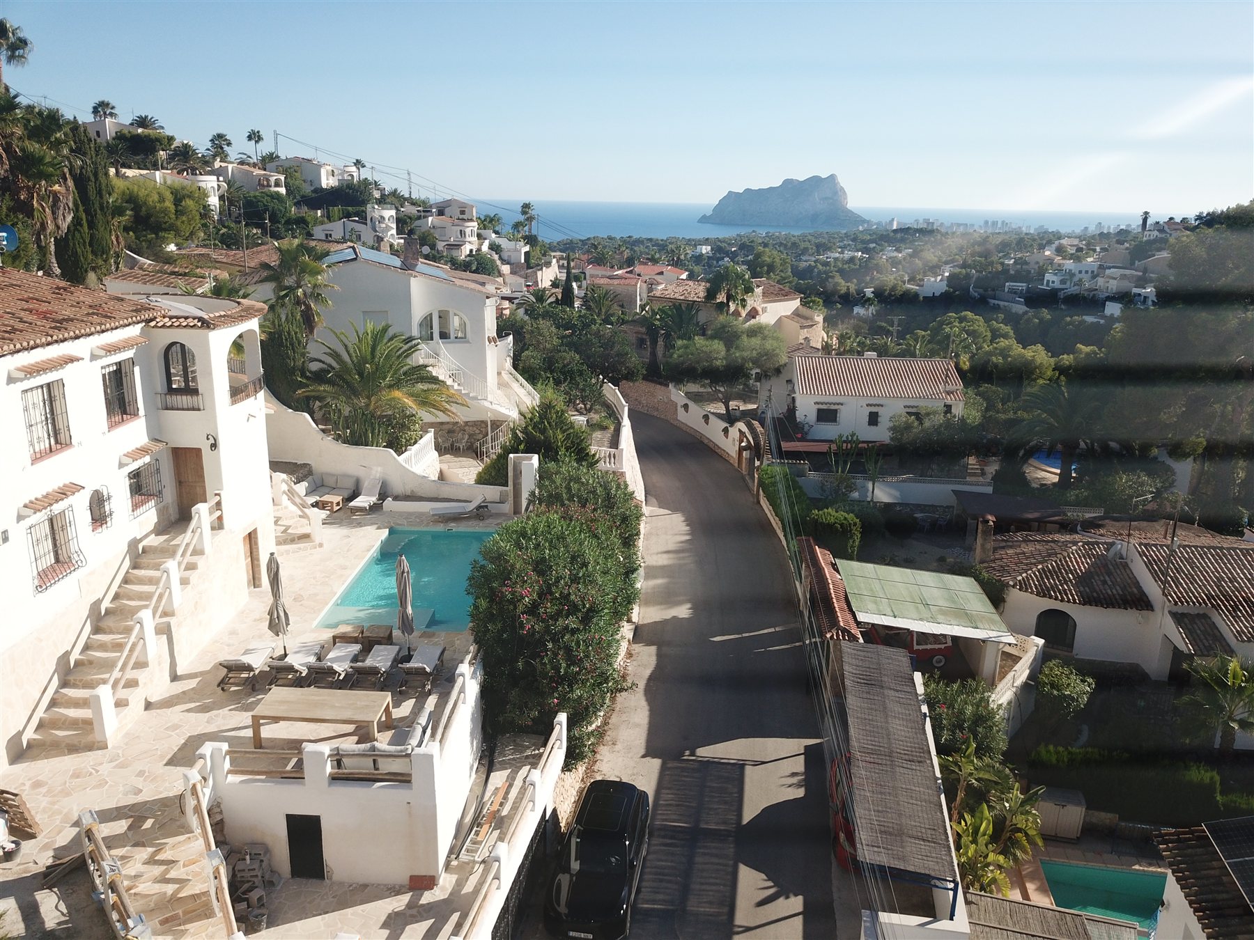 Casa Vive en de kust vanuit de lucht